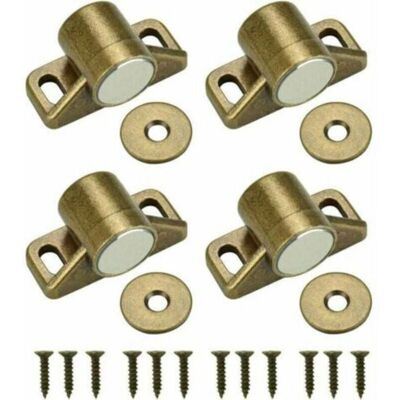 ENLENK 4pcs Aimant Pour Porte Placard Loquet De Porte Magnétique Fermeture De Porte Aimantée Avec 4 Rondelles Et 12 Vis Fermeture Magnétique Placard Pour Meuble, Armoire, Cabinet - Publicité ENLENK 4pcs Aimant Pour Porte Placard Loquet De Porte Magnétique Fermeture De Porte Aimantée Avec 4 Rondelles Et 12 Vis Fermeture Magnétique Placard Pour Meuble, Armoire, Cabinet - Publicité