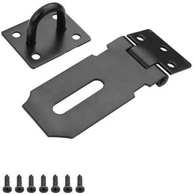PELTOR 3 Pouces Loquet Et Targette Serrure De Porte Cadenas Moraillon Fermoir Loquet De Porte Avec Vis Pour Porte, Meuble, Armoire, Tiroir, Placard Et Jardin,finition Noire Mate - Publicité PELTOR 3 Pouces Loquet Et Targette Serrure De Porte Cadenas Moraillon Fermoir Loquet De Porte Avec Vis Pour Porte, Meuble, Armoire, Tiroir, Placard Et Jardin,finition Noire Mate - Publicité