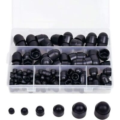 ABYSSE Lot De 145 Cache-écrous Hexagonaux En Caoutchouc, Cache-boulons, Capuchons À Vis, Kits D'Écrous En Plastique Avec Boîte De Rangement, 145 Pièces Noires M4 M5 M6 M8 M10 M12 - Publicité ABYSSE Lot De 145 Cache-écrous Hexagonaux En Caoutchouc, Cache-boulons, Capuchons À Vis, Kits D'Écrous En Plastique Avec Boîte De Rangement, 145 Pièces Noires M4 M5 M6 M8 M10 M12 - Publicité