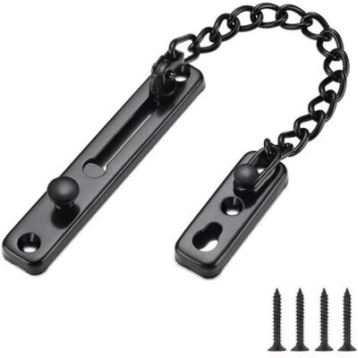 OEM Royaluxe-serrure De Chaîne De Porte,protège-porte De La Chaîne Avec Serrure À Ressort Anti-vol,acier Inoxydable Noir Mat - Publicité OEM Royaluxe-serrure De Chaîne De Porte,protège-porte De La Chaîne Avec Serrure À Ressort Anti-vol,acier Inoxydable Noir Mat - Publicité