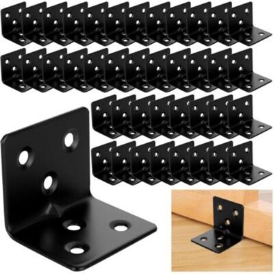 Vision Lot De 40 Équerre D'Assemblage Renforcée Noir Inox, 38x30x30mm Plaque Equerre Inox, Equerre Metal Pour Fixation De Inox Pour Fixation Et Réparation Meubles - Noir - Publicité Vision Lot De 40 Équerre D'Assemblage Renforcée Noir Inox, 38x30x30mm Plaque Equerre Inox, Equerre Metal Pour Fixation De Inox Pour Fixation Et Réparation Meubles - Noir - Publicité
