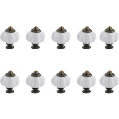 ABYSSE 10 Pièces Boutons De Citrouille Blancs, Boutons D'Armoire En Céramique Vintage, Boutons De Commode Boutons De Tiroir Boutons De Porte Poignées De Tiroir Poignées De Commode Avec Vis De Montage - Publicité ABYSSE 10 Pièces Boutons De Citrouille Blancs, Boutons D'Armoire En Céramique Vintage, Boutons De Commode Boutons De Tiroir Boutons De Porte Poignées De Tiroir Poignées De Commode Avec Vis De Montage - Publicité