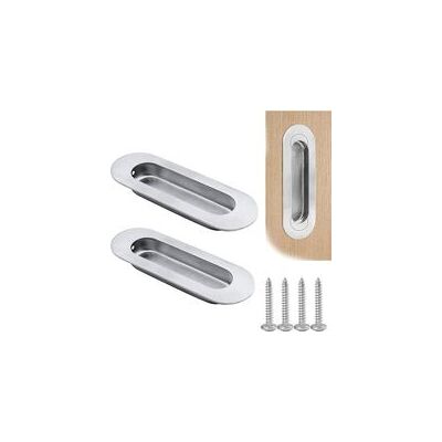 OEM Poignées De Porte À Porte Coulissantes Oignée,poignées Encastrées Acier Inoxydable Brossé Poignée Porte Coulissante Poignée De Tirage Ovale Encastrée Avec Vis (argent 2 Pièces) - Publicité OEM Poignées De Porte À Porte Coulissantes Oignée,poignées Encastrées Acier Inoxydable Brossé Poignée Porte Coulissante Poignée De Tirage Ovale Encastrée Avec Vis (argent 2 Pièces) - Publicité