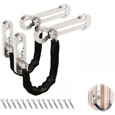 FOGSHIELD 2pc Chaînes À Verrouillage De Sécurité Porte Anti-vol De Verrou De Chaîne D'Acier Inoxydable Chaîne De Garde De Loquet De Porte Chaîne De Porte Verrou De Sécurité Pour Famille Hôtel Appartement - Publicité FOGSHIELD 2pc Chaînes À Verrouillage De Sécurité Porte Anti-vol De Verrou De Chaîne D'Acier Inoxydable Chaîne De Garde De Loquet De Porte Chaîne De Porte Verrou De Sécurité Pour Famille Hôtel Appartement - Publicité