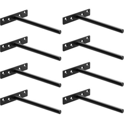 ABYSSE Etagere Murale Fixation Flottante Invisible, Support Etagere Murale En Métal, Tablette Flottante Support Charge Lourde, Longueur 150mm, Noir 8 Pièces - Publicité ABYSSE Etagere Murale Fixation Flottante Invisible, Support Etagere Murale En Métal, Tablette Flottante Support Charge Lourde, Longueur 150mm, Noir 8 Pièces - Publicité