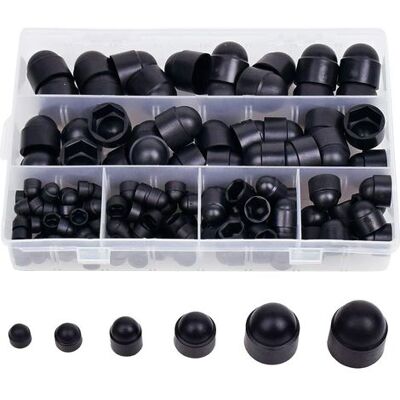 ABYSSE Lot De 145 Cache-écrous Hexagonaux En Caoutchouc, Capuchons De Vis, Écrous En Plastique Avec Boîte De Rangement, 145 Pièces Noires M4 M5 M6 M8 M10 M12 - Publicité ABYSSE Lot De 145 Cache-écrous Hexagonaux En Caoutchouc, Capuchons De Vis, Écrous En Plastique Avec Boîte De Rangement, 145 Pièces Noires M4 M5 M6 M8 M10 M12 - Publicité
