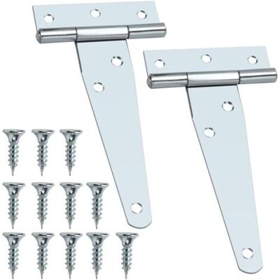 ABYSSE 2 Pièces 4 Pouces Porte Charnières, Charnières En T, Charnières De Portes En Bois, Charnière, Charnières Pliables (argent) - Publicité ABYSSE 2 Pièces 4 Pouces Porte Charnières, Charnières En T, Charnières De Portes En Bois, Charnière, Charnières Pliables (argent) - Publicité