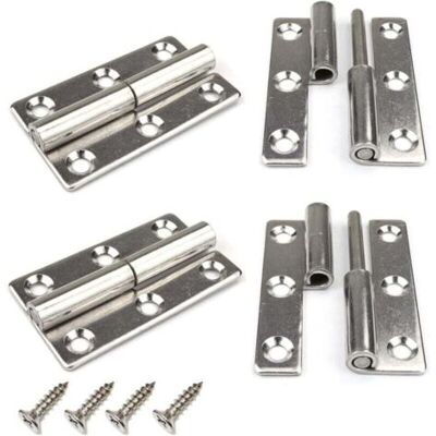 ABYSSE Lot De 4 Charnières De Porte Amovibles Robustes En Acier Inoxydable 304 Pour Portes Intérieures Et Extérieures De 3 Po (manipulation À Droite) - Publicité ABYSSE Lot De 4 Charnières De Porte Amovibles Robustes En Acier Inoxydable 304 Pour Portes Intérieures Et Extérieures De 3 Po (manipulation À Droite) - Publicité
