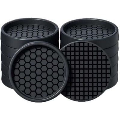 ABYSSE Lot De 12 Dessous De Verre Ronds De 5 Cm Pour Meubles En Bois Dur, Protections Antidérapantes Pour Meubles, Tasses, Lits, Canapés, Butées De Meubles Pour Éviter Les Glissements (noir) - Publicité ABYSSE Lot De 12 Dessous De Verre Ronds De 5 Cm Pour Meubles En Bois Dur, Protections Antidérapantes Pour Meubles, Tasses, Lits, Canapés, Butées De Meubles Pour Éviter Les Glissements (noir) - Publicité