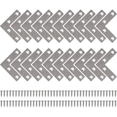 Melissa Equerre De Fixation Plats Droits Support En Forme De L Metalliques Equerres Avec Vis Pour Bois Meubles Placard Réparation Support 50 50mm 20 Pièces - Publicité Melissa Equerre De Fixation Plats Droits Support En Forme De L Metalliques Equerres Avec Vis Pour Bois Meubles Placard Réparation Support 50 50mm 20 Pièces - Publicité
