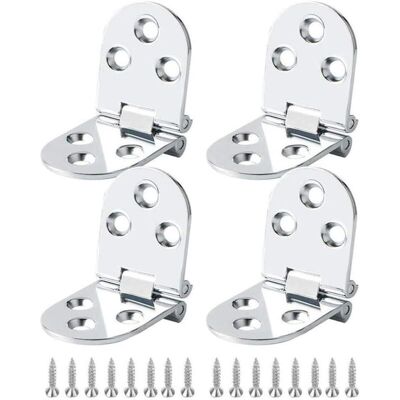 Scotch Charnières En Acier Inoxydable 4 Pièces, Charnière De Meuble En Laiton Pour Table Pliante, Charnière De Meuble, Charnière Pour Armoire, Table, Table Pliante, Arrondie, Avec Vis (argent) - Publicité Scotch Charnières En Acier Inoxydable 4 Pièces, Charnière De Meuble En Laiton Pour Table Pliante, Charnière De Meuble, Charnière Pour Armoire, Table, Table Pliante, Arrondie, Avec Vis (argent) - Publicité