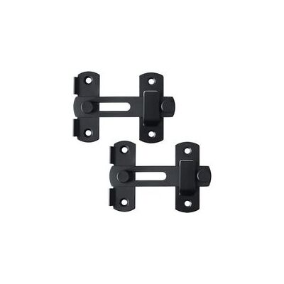 OEM (2 Pcs)verrou De Porte Coulissante Serrure De Porte Loquet À Bascule Boulon De Verrouillage De Boucle Avec Vis, Noir Mat En Acier Inoxydable - Publicité OEM (2 Pcs)verrou De Porte Coulissante Serrure De Porte Loquet À Bascule Boulon De Verrouillage De Boucle Avec Vis, Noir Mat En Acier Inoxydable - Publicité