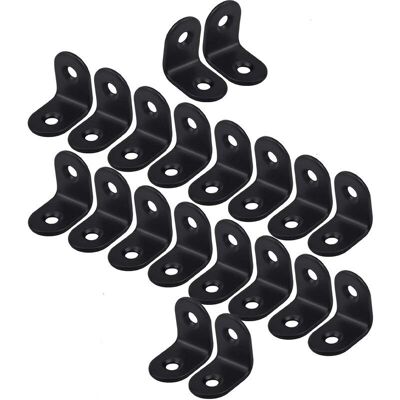 ABCRITAL 20pcs Équerre De Fixation Inox, 20x20mm Équerre De Fixation 90 Degrés, Équerre De Fixationà Angle Droit, Armoire, Chaise, Table,noir - Publicité ABCRITAL 20pcs Équerre De Fixation Inox, 20x20mm Équerre De Fixation 90 Degrés, Équerre De Fixationà Angle Droit, Armoire, Chaise, Table,noir - Publicité
