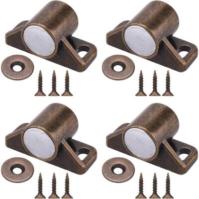 ETNZEBC 4 Pièces Loquets De Porte Magnétiques Aimants De Porte D'Armoire Avec Vis En Acier Inoxydable Pour Ferme Armoire De Cuisine Fermeture De Porte Coulissante (bronze) - Publicité ETNZEBC 4 Pièces Loquets De Porte Magnétiques Aimants De Porte D'Armoire Avec Vis En Acier Inoxydable Pour Ferme Armoire De Cuisine Fermeture De Porte Coulissante (bronze) - Publicité