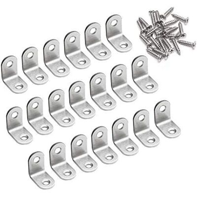 OEM Équerre De Fixation 90° En Acier Inoxydable – Support L 20 X 20 X 16mm – Lot De 20 Pièces Pour Renforcement Meubles Et Étagères - Publicité OEM Équerre De Fixation 90° En Acier Inoxydable – Support L 20 X 20 X 16mm – Lot De 20 Pièces Pour Renforcement Meubles Et Étagères - Publicité