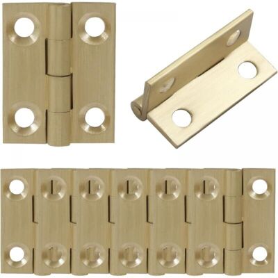 FOGSHIELD Mini Charnières En Laiton Massif De 1 Pouce,charnières D'Armoire En Laiton,petites Charnières De Boîte, Charnières Bout À Bout, Boîte En Bois,8 Pièces - Publicité FOGSHIELD Mini Charnières En Laiton Massif De 1 Pouce,charnières D'Armoire En Laiton,petites Charnières De Boîte, Charnières Bout À Bout, Boîte En Bois,8 Pièces - Publicité