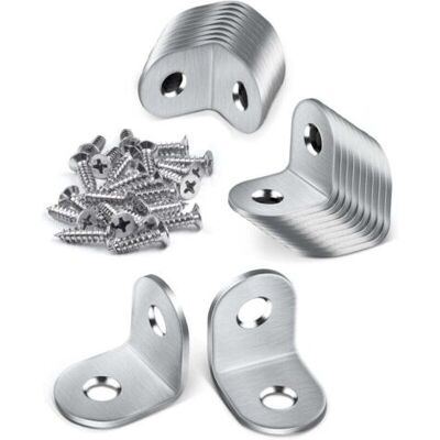 OEM Lot De 20 Supports Métalliques, Supports De Fixation 20 X 20 Mm, Supports De Fixation À 90 Degrés, Supports En Acier Inoxydable, Petits Supports Métalliques Pour La Fixation De Meubles En Bois - Publicité OEM Lot De 20 Supports Métalliques, Supports De Fixation 20 X 20 Mm, Supports De Fixation À 90 Degrés, Supports En Acier Inoxydable, Petits Supports Métalliques Pour La Fixation De Meubles En Bois - Publicité