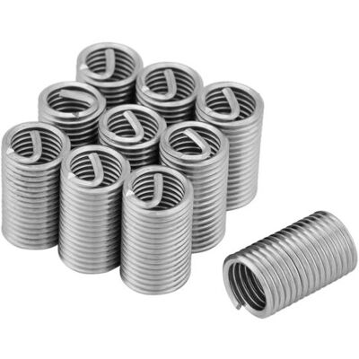 ABYSSE Kit De Réparation De Filetage M8x1,25x3d, 10 Inserts À Vis En Acier Inoxydable 304 - Publicité ABYSSE Kit De Réparation De Filetage M8x1,25x3d, 10 Inserts À Vis En Acier Inoxydable 304 - Publicité