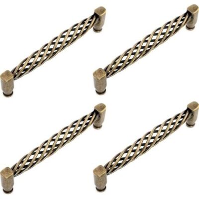ABYSSE 4x Poignées De Porte Cuisine Creux Vintage Avec Vis Boutons Pour Meubles Armoires Commodes - Bronze/128mm - Publicité ABYSSE 4x Poignées De Porte Cuisine Creux Vintage Avec Vis Boutons Pour Meubles Armoires Commodes - Bronze/128mm - Publicité