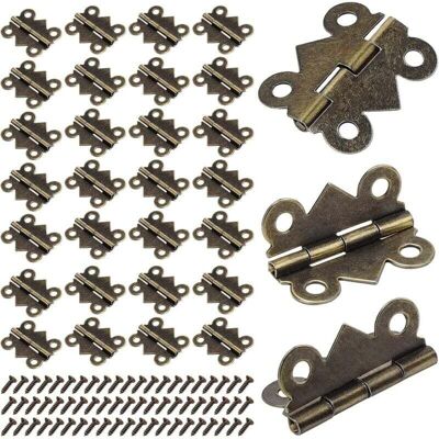 OEM 50 Pcs Petites Mini Charnières, 25x20mm Papillon Pliant Charnières, Bronze Antique Mini Charnières Pour Meubles De Maison Armoire Quincaillerie Porte - Publicité OEM 50 Pcs Petites Mini Charnières, 25x20mm Papillon Pliant Charnières, Bronze Antique Mini Charnières Pour Meubles De Maison Armoire Quincaillerie Porte - Publicité