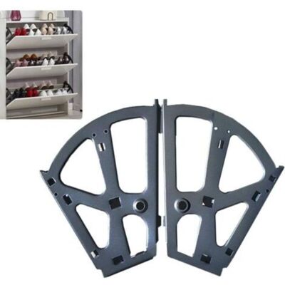 ENLENK Lot De 2 Charnières Pour Armoire À Chaussures En Acier Inoxydable Avec Cadre Rabattable Et Étagère De Rangement À Chaussures - Noir - Publicité ENLENK Lot De 2 Charnières Pour Armoire À Chaussures En Acier Inoxydable Avec Cadre Rabattable Et Étagère De Rangement À Chaussures - Noir - Publicité