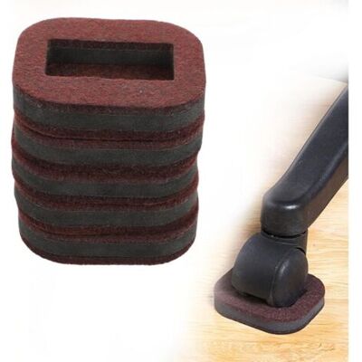 ABYSSE Lot De 5 Tapis Antidérapants Pour Chaises À Roulettes - En Feutre Durable - Pour La Maison, Le Bureau - Réduit Le Bruit - Empêche Les Rayures - Marron - Publicité ABYSSE Lot De 5 Tapis Antidérapants Pour Chaises À Roulettes - En Feutre Durable - Pour La Maison, Le Bureau - Réduit Le Bruit - Empêche Les Rayures - Marron - Publicité