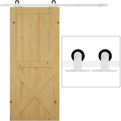 OEM Ensemble De Quincaillerie Pour Porte Coulissante 183 Cm, Complet Avec Rails, Roulettes, Butées De Rail, Cale De Fond, Vis De Fixation, Système De Porte Coulissante En Acier Au Carbone Blanc - Publicité OEM Ensemble De Quincaillerie Pour Porte Coulissante 183 Cm, Complet Avec Rails, Roulettes, Butées De Rail, Cale De Fond, Vis De Fixation, Système De Porte Coulissante En Acier Au Carbone Blanc - Publicité