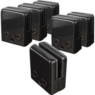 ABYSSE 6pcs Pinces En Verre Noir 8-10mm,acier Inoxydable 304 Clips En Verre Réglables Support En Verre À Dos Plat Pour Balustrade Escalier Main Courante, Pinces À Verre Clip Grip Holder - Publicité ABYSSE 6pcs Pinces En Verre Noir 8-10mm,acier Inoxydable 304 Clips En Verre Réglables Support En Verre À Dos Plat Pour Balustrade Escalier Main Courante, Pinces À Verre Clip Grip Holder - Publicité