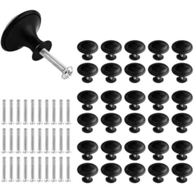 ABYSSE Poignee De Meuble Cuisine 30 Pièces, Bouton De Porte Noir Mat, Bouton De Meuble, Poignée Tiroir, Poignée Meuble Poignet De Porte Cuisine, Bouton Meuble Boutons De Portes Pour Placards Cuisine - Publicité ABYSSE Poignee De Meuble Cuisine 30 Pièces, Bouton De Porte Noir Mat, Bouton De Meuble, Poignée Tiroir, Poignée Meuble Poignet De Porte Cuisine, Bouton Meuble Boutons De Portes Pour Placards Cuisine - Publicité