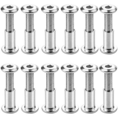 ABYSSE Lot De 12 Reliure À Vis M6 X 20mm Vis De Connexion Avec Boulon Boulons De Fixation À Douille Hexagonale Boulon De Reliure À Tête Plate Avec Écrou De Manchon Pour Connecter Les Armoires,les Éta - Publicité ABYSSE Lot De 12 Reliure À Vis M6 X 20mm Vis De Connexion Avec Boulon Boulons De Fixation À Douille Hexagonale Boulon De Reliure À Tête Plate Avec Écrou De Manchon Pour Connecter Les Armoires,les Éta - Publicité