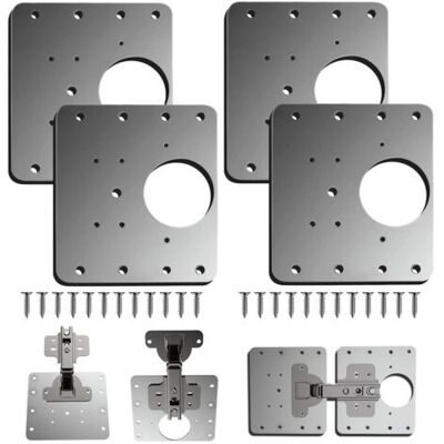 AIRFLAPS Plaque Reparation Charniere Porte D'Armoire,4 Pièces Plaque De Réparation De Charnière De Porte De Placard De Cuisine Avec Trou, Supports De Fixation Plats En Acier Inoxydable Avec Vis - Publicité AIRFLAPS Plaque Reparation Charniere Porte D'Armoire,4 Pièces Plaque De Réparation De Charnière De Porte De Placard De Cuisine Avec Trou, Supports De Fixation Plats En Acier Inoxydable Avec Vis - Publicité