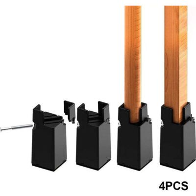 ABYSSE Rehausseurs De Meubles 4 Rehausseurs De Chaise Robustes, Supporte Jusqu'à 2300 Kg, Facile À Installer, Pour Lit, Table, Chaise (noir, 4 - Publicité ABYSSE Rehausseurs De Meubles 4 Rehausseurs De Chaise Robustes, Supporte Jusqu'à 2300 Kg, Facile À Installer, Pour Lit, Table, Chaise (noir, 4 - Publicité