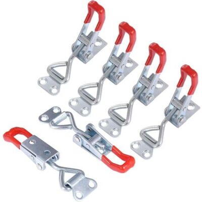 ABYSSE 6 Pièces 4001 Métal Sauterelles Loquets À Bascule Réglables Menuisier Grenouillère À Levier Serrage Verrou Porte Décharge Rapide 100kg / 220 Lbs Capacité - Publicité ABYSSE 6 Pièces 4001 Métal Sauterelles Loquets À Bascule Réglables Menuisier Grenouillère À Levier Serrage Verrou Porte Décharge Rapide 100kg / 220 Lbs Capacité - Publicité