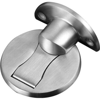 ABYSSE Butée De Porte Magnétique En Nickel Satiné Brossé - Fermeture Magnétique Invisible - Avec Adhésif - En Acier Inoxydable - Argenté - Publicité ABYSSE Butée De Porte Magnétique En Nickel Satiné Brossé - Fermeture Magnétique Invisible - Avec Adhésif - En Acier Inoxydable - Argenté - Publicité