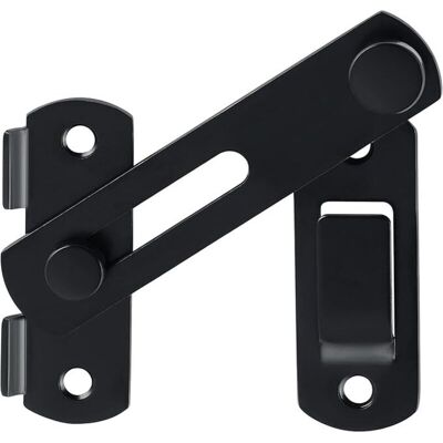 ENLENK Verrou Porte Coulissante Serrure Volet Loquet Porte Verrou Portail À Bascule Boulon Avec Vis Pour Porte, Fenêtre, Placard Et Jardin, Finition Noir Mat En Acier Inoxydable - Publicité ENLENK Verrou Porte Coulissante Serrure Volet Loquet Porte Verrou Portail À Bascule Boulon Avec Vis Pour Porte, Fenêtre, Placard Et Jardin, Finition Noir Mat En Acier Inoxydable - Publicité