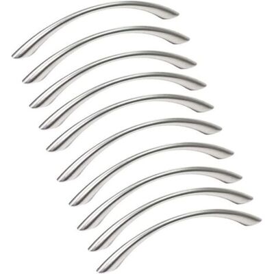 ABYSSE Lot De 10 Poignée Meuble Poignée De Meuble Cuisine Inox - Poignée De Porte Poignée Cuisine Nickel Brossé En Acier Inoxydable Entraxe 128mm - Publicité ABYSSE Lot De 10 Poignée Meuble Poignée De Meuble Cuisine Inox - Poignée De Porte Poignée Cuisine Nickel Brossé En Acier Inoxydable Entraxe 128mm - Publicité