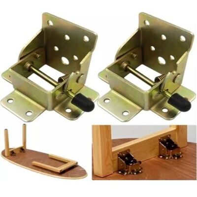 ABYSSE (1 Paire) Extensions De Pieds De Table Pliantes Autobloquantes À 90 Degrés, Support De Cadre De Charnière De Lit De Table Caché Télescopique Pliable - Publicité ABYSSE (1 Paire) Extensions De Pieds De Table Pliantes Autobloquantes À 90 Degrés, Support De Cadre De Charnière De Lit De Table Caché Télescopique Pliable - Publicité