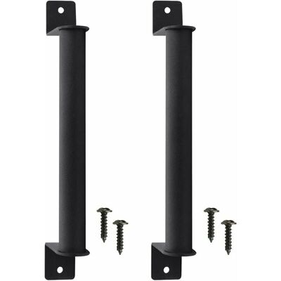 ALVIOR Poignée De Porte Coulissante - Acier Au Carbone - Finition Noir Mat - 22,9 X 5,4 Cm - Pour Portes En Bois - Lot De 2 - Publicité ALVIOR Poignée De Porte Coulissante - Acier Au Carbone - Finition Noir Mat - 22,9 X 5,4 Cm - Pour Portes En Bois - Lot De 2 - Publicité