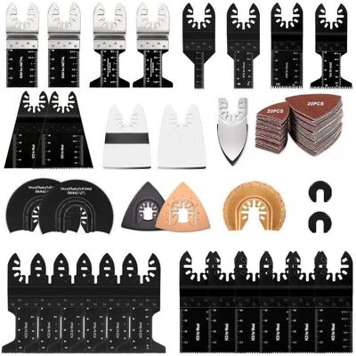 AIPERQ 72pcs Accessoires Pour Outils Oscillants,professional Lame Outil Multifonction Kits Coupe Bois/métal/plastique,lame De Scie Oscillante Universelles Pour Fein Multimaster,dremel,bosch,makita,dewalt - Publicité AIPERQ 72pcs Accessoires Pour Outils Oscillants,professional Lame Outil Multifonction Kits Coupe Bois/métal/plastique,lame De Scie Oscillante Universelles Pour Fein Multimaster,dremel,bosch,makita,dewalt - Publicité