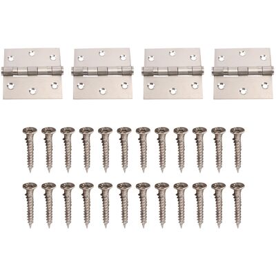 MCKENSA Charnières De Porte En Acier Inoxydable À Paumelle Avec Roulement Épais Et Angles Carrés, 24 Vis Incluses Pour Portes De Chambres D'Hôtel En Bois - Publicité MCKENSA Charnières De Porte En Acier Inoxydable À Paumelle Avec Roulement Épais Et Angles Carrés, 24 Vis Incluses Pour Portes De Chambres D'Hôtel En Bois - Publicité