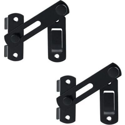WEMAKMAK 2pcs Verrou Porte Coulissante Serrure Volet Loquet Porte Verrou Portail À Bascule Boulon Avec Vis Pour Porte, Fenêtre, Placard Et Jardin, Finition Noir Mat En Acier Inoxydable - Publicité WEMAKMAK 2pcs Verrou Porte Coulissante Serrure Volet Loquet Porte Verrou Portail À Bascule Boulon Avec Vis Pour Porte, Fenêtre, Placard Et Jardin, Finition Noir Mat En Acier Inoxydable - Publicité