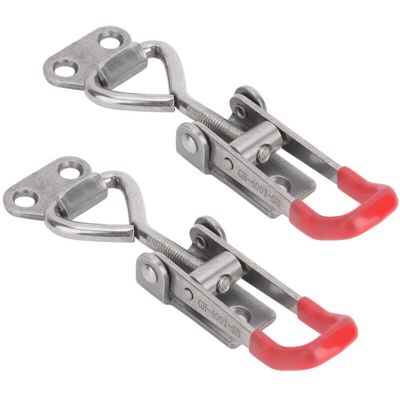 ENLENK Verrou À Tension 2 Pièces Gh-4001, Serrure À Levier, Pince À Bascule Réglable, Capacité De Chargement 150 Kg, Loquet À Bascule Pour Porte D'Armoire Sans Serrure - Publicité ENLENK Verrou À Tension 2 Pièces Gh-4001, Serrure À Levier, Pince À Bascule Réglable, Capacité De Chargement 150 Kg, Loquet À Bascule Pour Porte D'Armoire Sans Serrure - Publicité