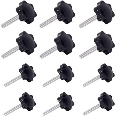 OEM 12 Pièces M6 (32) × 40mm Et M8 (38) × 40mm Poignée De Serrage À Filetage Mâle Gripandles Vis Boutons Poignées Bouton Étoile - Publicité OEM 12 Pièces M6 (32) × 40mm Et M8 (38) × 40mm Poignée De Serrage À Filetage Mâle Gripandles Vis Boutons Poignées Bouton Étoile - Publicité