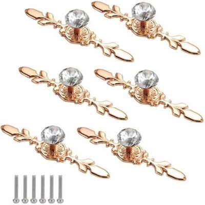 ABYSSE Bouton De Porte Diamant 6 Pièces Boutons De Porte En Cristal Doré Bouton De Meuble Poignee De Meuble Diamant Boutons En Cristal De Diamant Pour Déco - Publicité ABYSSE Bouton De Porte Diamant 6 Pièces Boutons De Porte En Cristal Doré Bouton De Meuble Poignee De Meuble Diamant Boutons En Cristal De Diamant Pour Déco - Publicité