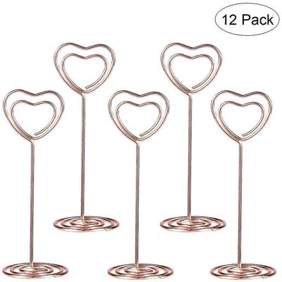 LISATR Ounona Lot De 12 Supports Photo En Forme De Cœur, Couleur Or Rose, Porte-numéros De Table, Pinces Pour Menus Papier, Pour Mariages (or Rose)-8.50x3.00x3.00cm-golden - Publicité LISATR Ounona Lot De 12 Supports Photo En Forme De Cœur, Couleur Or Rose, Porte-numéros De Table, Pinces Pour Menus Papier, Pour Mariages (or Rose)-8.50x3.00x3.00cm-golden - Publicité