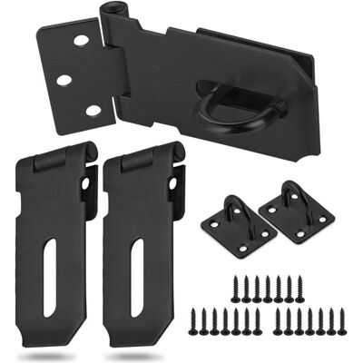 MOXIE 3 Pièces Moraillon De Cadenas Avec Vis,verrou De Porte Acier Inox,moraillon Loquet Pour Placard Tiroir Porte De Garage(moyenne Taille) - Publicité MOXIE 3 Pièces Moraillon De Cadenas Avec Vis,verrou De Porte Acier Inox,moraillon Loquet Pour Placard Tiroir Porte De Garage(moyenne Taille) - Publicité