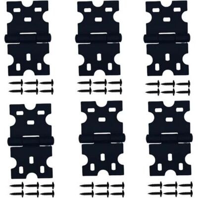 ABYSSE 6 Pcs Charnières Noires, Les Charnières D'Armoire Avec Des Vis Conviennent Pour Petites Portes/tiroirs/fenêtres/quincaillerie De Meubles De Maison - Publicité ABYSSE 6 Pcs Charnières Noires, Les Charnières D'Armoire Avec Des Vis Conviennent Pour Petites Portes/tiroirs/fenêtres/quincaillerie De Meubles De Maison - Publicité