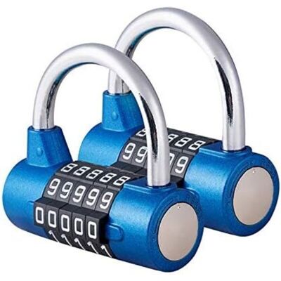 PELTOR 2 Pcs Cadenas À Combinaison À 5 Chiffres, Cadenas Pour Gymnase, Peut Être Réinitialisé Serrures À Combinaison, Pour L'Ecole, Casier Sportif Et Sport, Etui, Boîte À Outils, Clôture - Publicité PELTOR 2 Pcs Cadenas À Combinaison À 5 Chiffres, Cadenas Pour Gymnase, Peut Être Réinitialisé Serrures À Combinaison, Pour L'Ecole, Casier Sportif Et Sport, Etui, Boîte À Outils, Clôture - Publicité