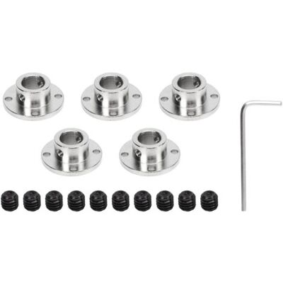 ABYSSE Lot De 5 Raccords À Bride Pour Arbre De Guidage, Diamètre Intérieur 12 Mm - Publicité ABYSSE Lot De 5 Raccords À Bride Pour Arbre De Guidage, Diamètre Intérieur 12 Mm - Publicité
