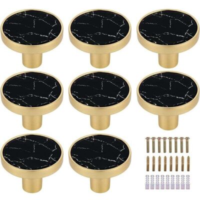 OEM Lot De 8 Boutons De Tiroir Ronds En Laiton Marbré Noir - Boutons De Tiroir Décoratifs Noirs - Boutons De Commode Dorés - Quincaillerie Pour Meubles De Cuisine, Crochets À Vêtements Perle-dou - Publicité OEM Lot De 8 Boutons De Tiroir Ronds En Laiton Marbré Noir - Boutons De Tiroir Décoratifs Noirs - Boutons De Commode Dorés - Quincaillerie Pour Meubles De Cuisine, Crochets À Vêtements Perle-dou - Publicité